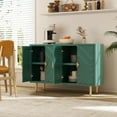 thumbnail image 6 of HLR Green 48" Modern Accent Sideboard Buffet Cabinet with 4 Doors Storage & Shelves for Kitchen, 6 of 9