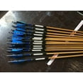 thumbnail image 3 of 12 PCS Traditional Personalized Archery Wooden Arrow For Recurve Bow & Longbow Blue Black Medieval Ottoman Hunting Arrow Christmas Gift For Archer, 3 of 8