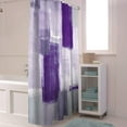 thumbnail image 4 of Fabric Shower Curtain for Bathroom, Abstract Geometric Lavender, Custom Shower Curtain Set with Hooks, Luxury Bathroom Curtains, Purple Grey Waterproof Polyester Bathroom Accessories, 72x84inch, 4 of 6