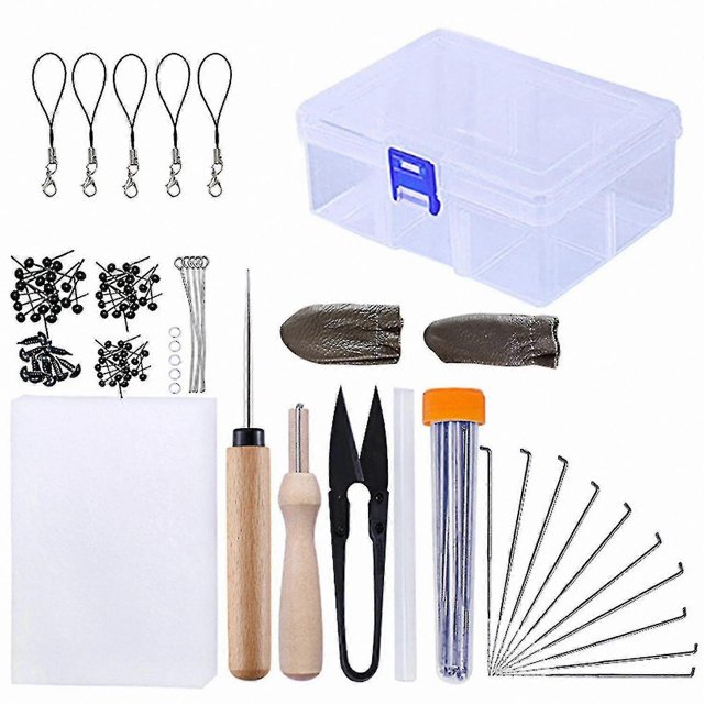54-Piece Needle Felting Tool Set for DIY Crafting, Home Art Projects & Office Use, Includes Yarn & Supplies
