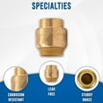 thumbnail image 2 of Fittings 1/2" Pushfit Straight Coupling - 1/2" x 1/2" PEX Brass Push-fit Coupling - Push-to-Connect Plumbing Fittings for PEX Copper CPVC (Pack of 10), 2 of 6