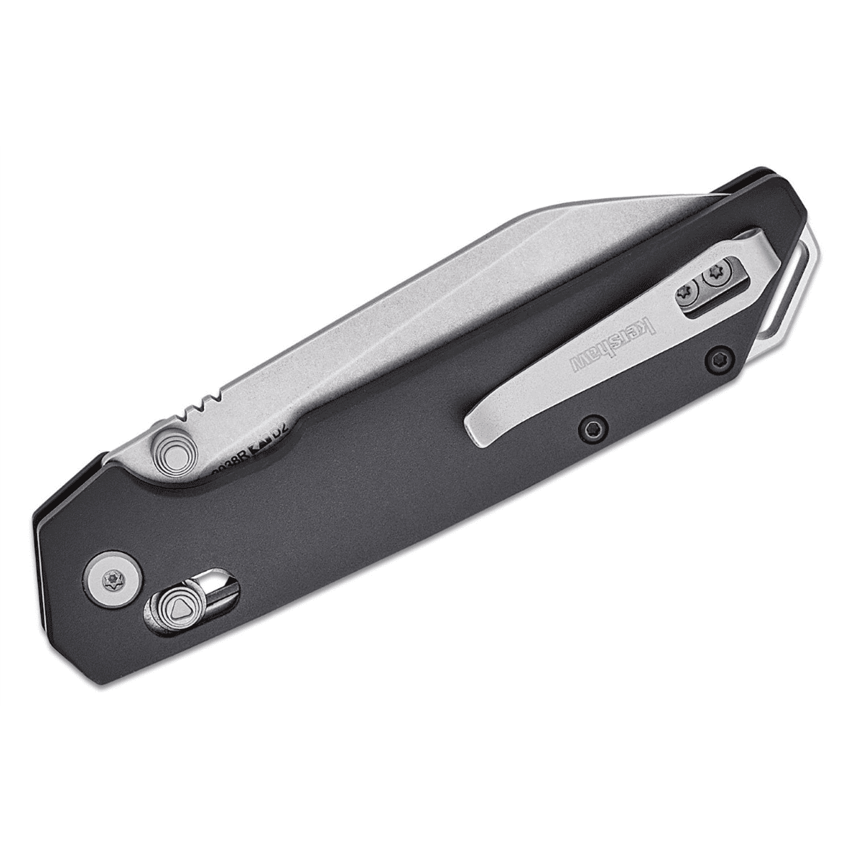 Kershaw Iridium Reverse Tanto Manual DuraLock Reverse Tanto Blade EDC Folding Pocket Knife - Black
