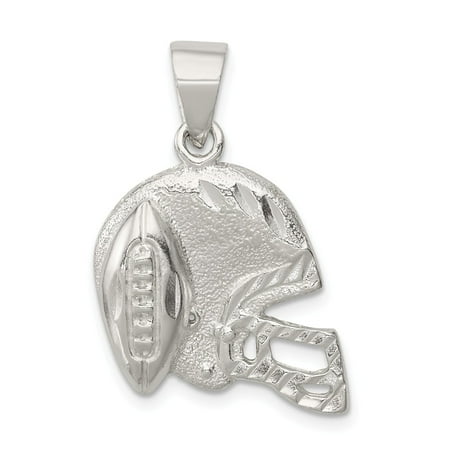 - 925 Sterling Silver Polished Football and Helmet Pendant