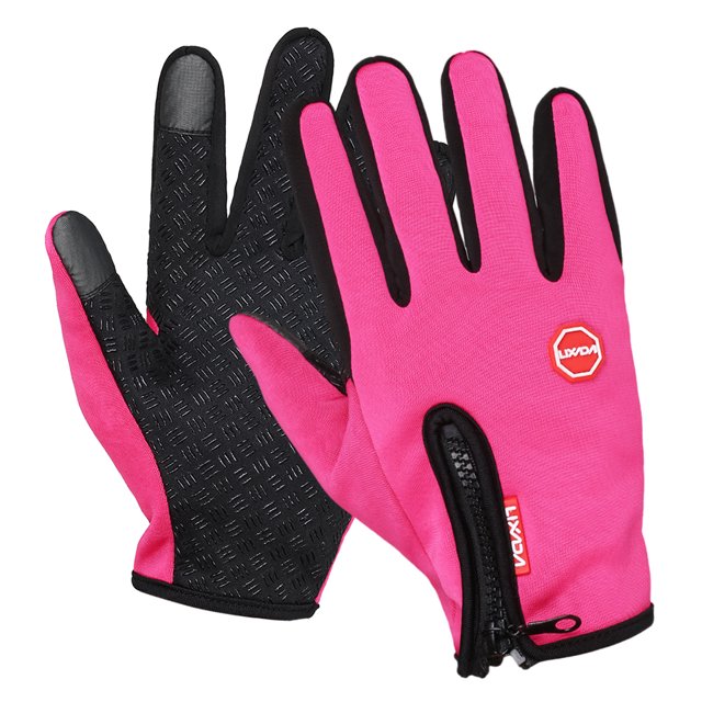 Lixada Guantes de ciclismo con pantalla táctil a prueba de viento invierno deportes al aire libre montar en bicicleta