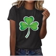 thumbnail image 2 of St. Patrick's Day Shirt for Women Shamrock Graphic T-Shirt Short Sleeve Crewneck Loose Fit Festival Apparel Holiday Gift, 2 of 5