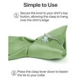 thumbnail image 5 of Clip on Ties for Men - Premium Sage Solid Color Clip on Tie-Sage, 5 of 8