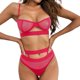 thumbnail image 1 of Gibobby Conjunto de lencería Sexy Ropa Interior Sexy con Cuello En V para Mujer, Lencería Sexy, Ropa Interior con Cordón Sin Espalda De Lencería(Rosa caliente, G), 1 of 5
