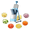 Blue, variant on Safe Mandoline Slicer with Container, Adjustable 0-8mm Thickness, 4-in-1 Veggie Chopper Cutter, Kitchen Slicer Blue