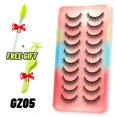 thumbnail image 1 of GROINNEYA Pestañas 3D Mink Lashes Fluffy Soft Wispy Natural Cross Extensión de pestañas Pestañas reutilizables Mink Pestañas postizas Maquillaje Dengxun unisex, 1 of 2