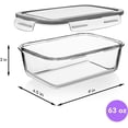 thumbnail image 2 of Juego de 4 piezas Razab 8 Tazas 63 Oz Recipientes de vidrio con cierre, 2 of 3