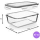 thumbnail image 2 of Juego de 4 piezas Razab 8 Tazas 63 Oz Recipientes de vidrio con cierre, 2 of 3