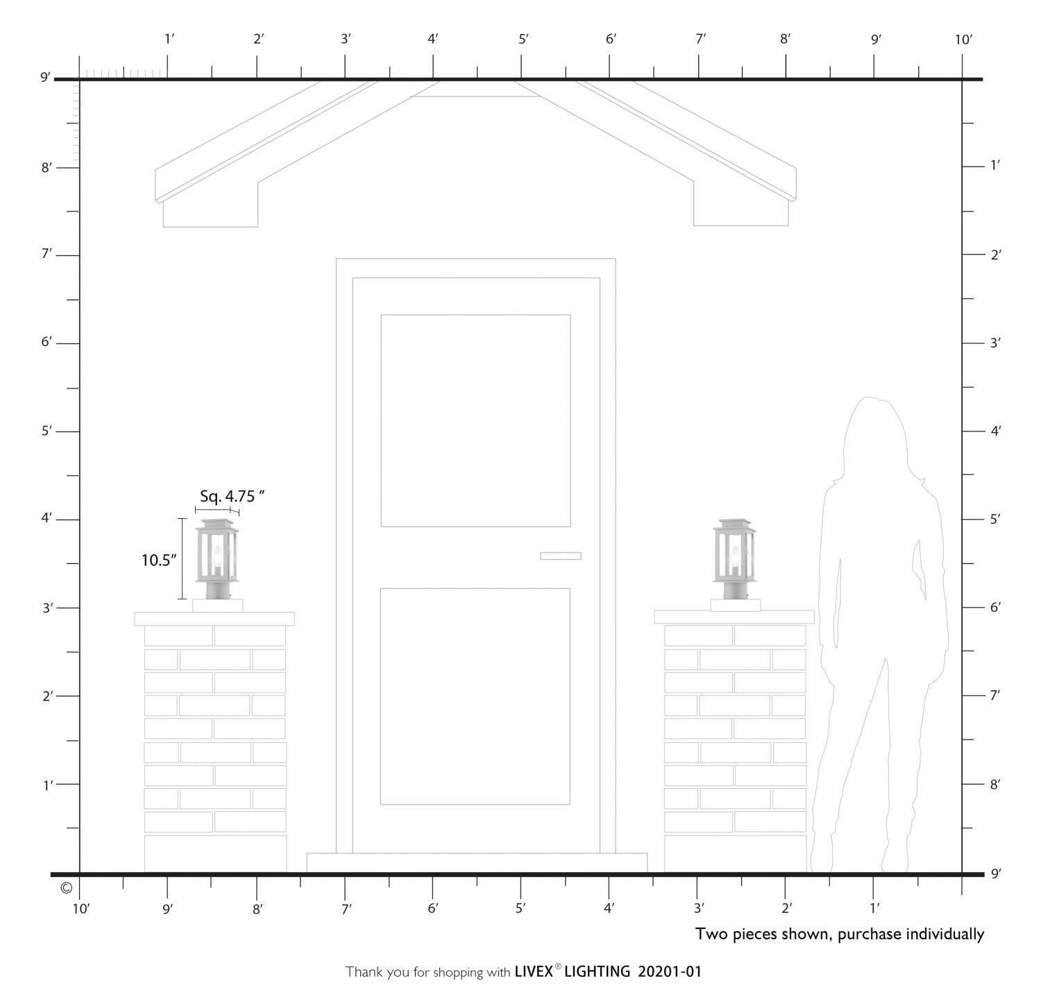 Livex Lighting - Princeton - 1 Light Outdoor Mini Post Top Lantern In Classic