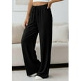 thumbnail image 5 of PRETTYGARDEN Womens Palazzo Pants Summer Fashion High Waisted Wide Leg Drawstring Flowy Beach Trousers with Pockets, 5 of 10