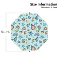 thumbnail image 3 of Pofeuu Sea Shells 2 Print Leather Coasters Set of 6, Round Cups Mugs Mat Pad for Home Kitchen Heat Resistant Drink Coasters,Octagon, 3 of 7