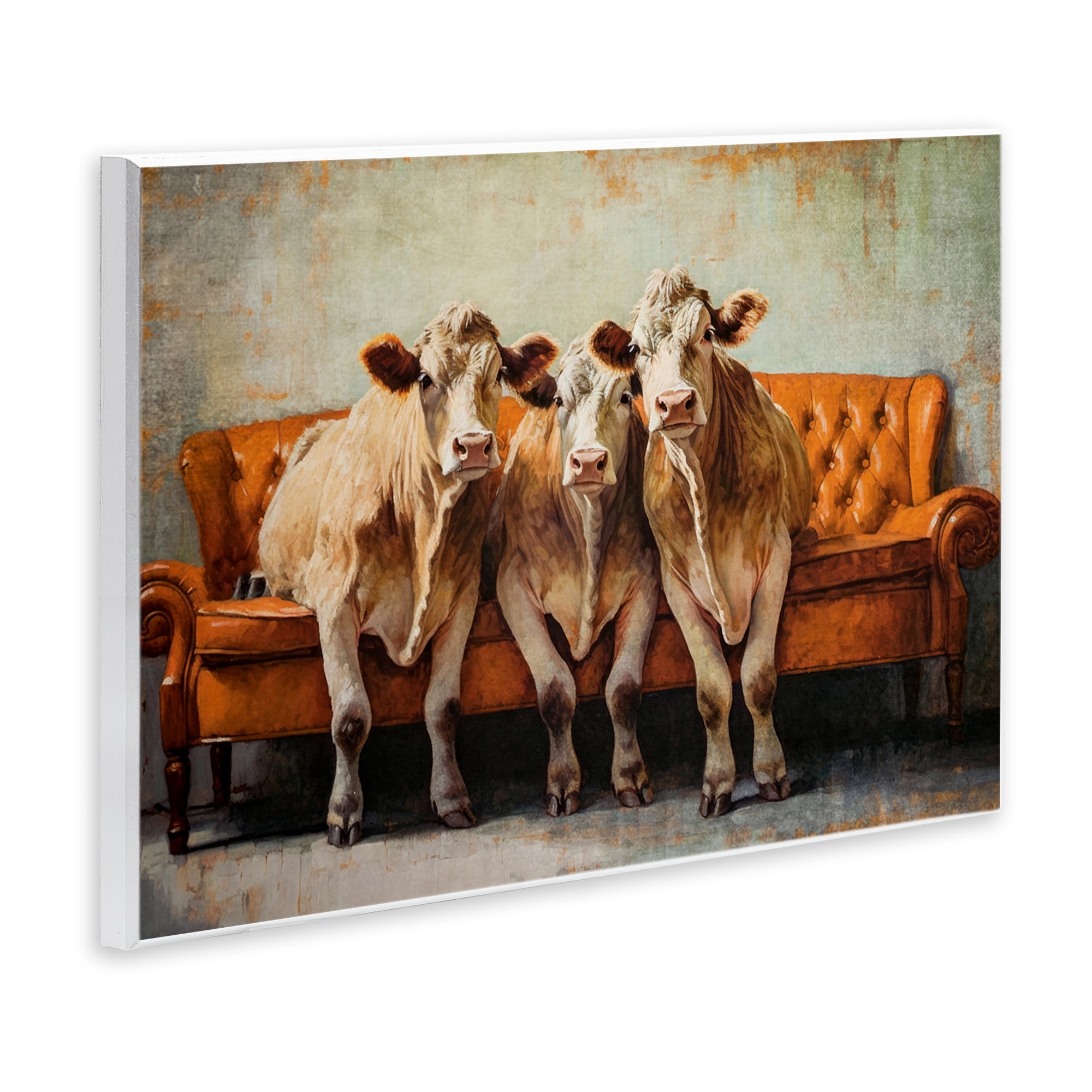 Stupell Industries Cows Just Chillin' Wall Plaque Art, design by Tina LeCour