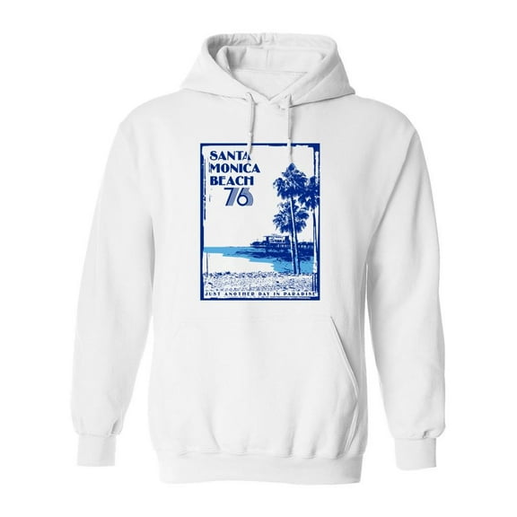 Santa Monica Beach 76 Hoodie Men -Image by Shutterstock, Male x-Large