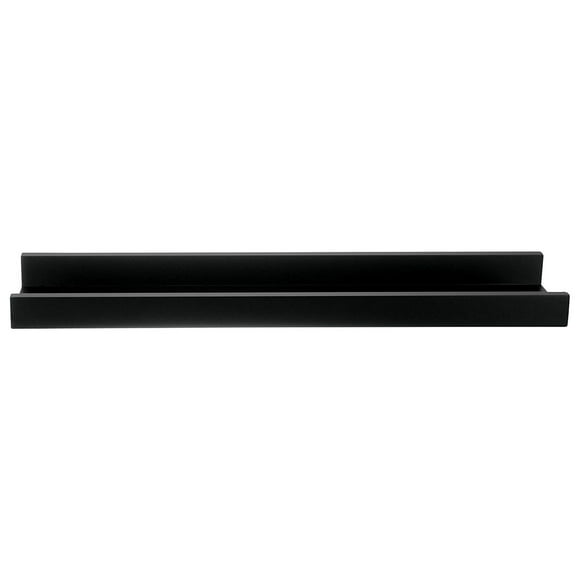 Kiera Grace Edge Picture Frame Floating Ledge, 23 x 4 inches, Black, Floating Shelf