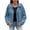 Light Blue, variant on Women's 2025 Fall Winter Jackets Loose Drop Shoulder Long Sleeve Solid Color Casual Jacket