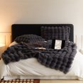 thumbnail image 7 of Luxury Velvet Blanket Ultra-Soft Microfiber Pillow Cover Faux Fur Double-Sided Plush Comfort Pillowcase Pure Color Super Warm Sofa Bed Office Nap Winter Blanket, 7 of 7