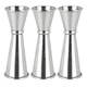 thumbnail image 1 of Vaso Medidor Doble Jigger 1 y 2.5 Onzas 3 Piezas Acero Inoxidable Xtellar plateado, 1 of 3
