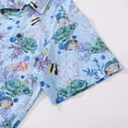 thumbnail image 4 of YIUME Hawaiian Shirt For Men White Cotton Aloha Shirt Ship Print Short Sleeve, 4 of 8
