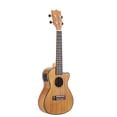 thumbnail image 1 of Ukelele recortado de 24 pulgadas Instrumento de guitarra hawaiana LED EQ Koa /, 1 of 8