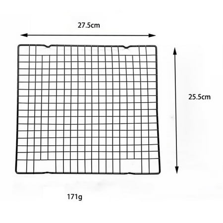 

PASILI Cake Cooling Rack Non Stick Biscuit Dish Grid Tray for Kitchen Baking Grilling 27.5x25.5cm