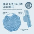thumbnail image 3 of Sud Scrub® Antimicrobial Silicone Body Scrubber, Exfoliating, Eco Friendly Bath Brush, 1 Pack, Blue, 3 of 8