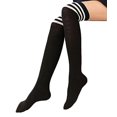 thumbnail image 4 of Lian LifeStyle Women's 1 Pair Over-the-Knee Cotton Socks Size 4.5-8.5(Black Strip), 4 of 4