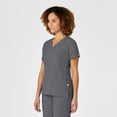 thumbnail image 4 of Wink W123 Women's Mock Wrap Scrub Top, Pewter, 2X Womens Plus, 4 of 6