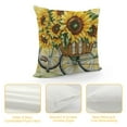 thumbnail image 4 of JEUXUS Sunflower Pillow Covers Spring Summer Pillow Covers Yellow Floral Throw Pillow Covers Cushion Covers Square Pillow Cases for Couch Sofa Patio Outdoor Home Decorations, 4 of 5