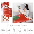 thumbnail image 4 of Merry Christmas Throw Flannel Blanket 40x50In Santa Claus Tree Red Plaid Super Soft Cozy Bed Blanket, Lightweight Plush Fuzzy Bed Throw for Bedroom Sofa Couch Living Room, 4 of 4
