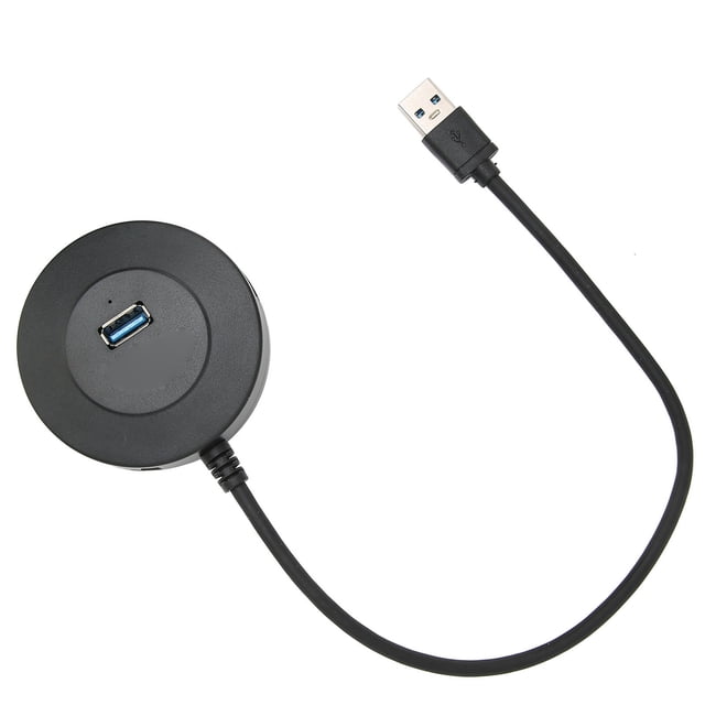 Hub USB 3.0 de 4 puertos Bling Bling con protección contra sobrecorriente estación de acoplamiento pequeña y portátil para viajes en casa