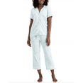 thumbnail image 1 of Charter Club Printed Capri Pants Pajama Set, Green, Small, 1 of 1