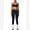 Black, variant on IDOPIP Women 2 Piece Workout Sets Color Block Strappy Sports Bra High Waist Leggings Gym Yoga Pilates Sports Outfits S Black