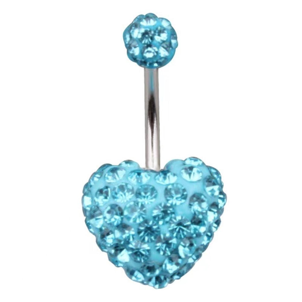 Surgical Steel Multi Crystal Dangly Bars Jewellery Fake Belly Ring