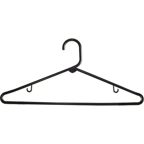 160Pk Plastic Tubular BLACK WHITE Clothing Clothes Hangers 