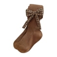 thumbnail image 5 of Spazoro Kids Girls Pantyhose, Winter Tights Warm Solid Color Elastic Button Socks and Pants for Child Girls Brown Size M, 5 of 5