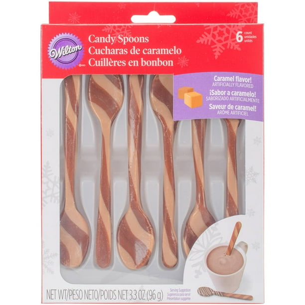Flavored Candy Spoons, 6pk, Caramel