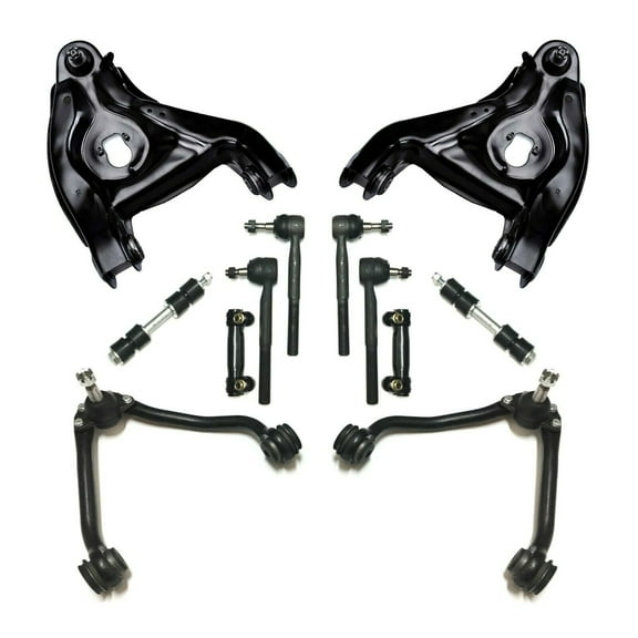 Front Tie Rod Ends Adjusting Sleeves Sway Bar Links Upper & Lower Control Arms Complete Suspension 12 Pc Kit Fits select: 2002 CHEVROLET EXPRESS G3500, 2001 CHEVROLET EXPRESS CUTAWAY