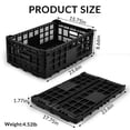 thumbnail image 4 of Garvee 5 PCS Collapsible Plastic Milk Crates, Foldable Storage Bins & Multipurpose Transfer Boxes,Black, 4 of 8