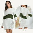 thumbnail image 6 of VENUZOR Women's Casual Patchwork Color Oversized Pullover Sweater Mid-Length Ribbed Knit Dress, 6 of 9
