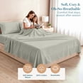 thumbnail image 2 of Casa Platino Queen Bed Set – 450 Thread Count 100% Cotton Cooling Sheets, Long-Staple Cotton, Naturally Breathable, Hotel Sateen Finish, Restful Sleep – Moonstruck, 2 of 8