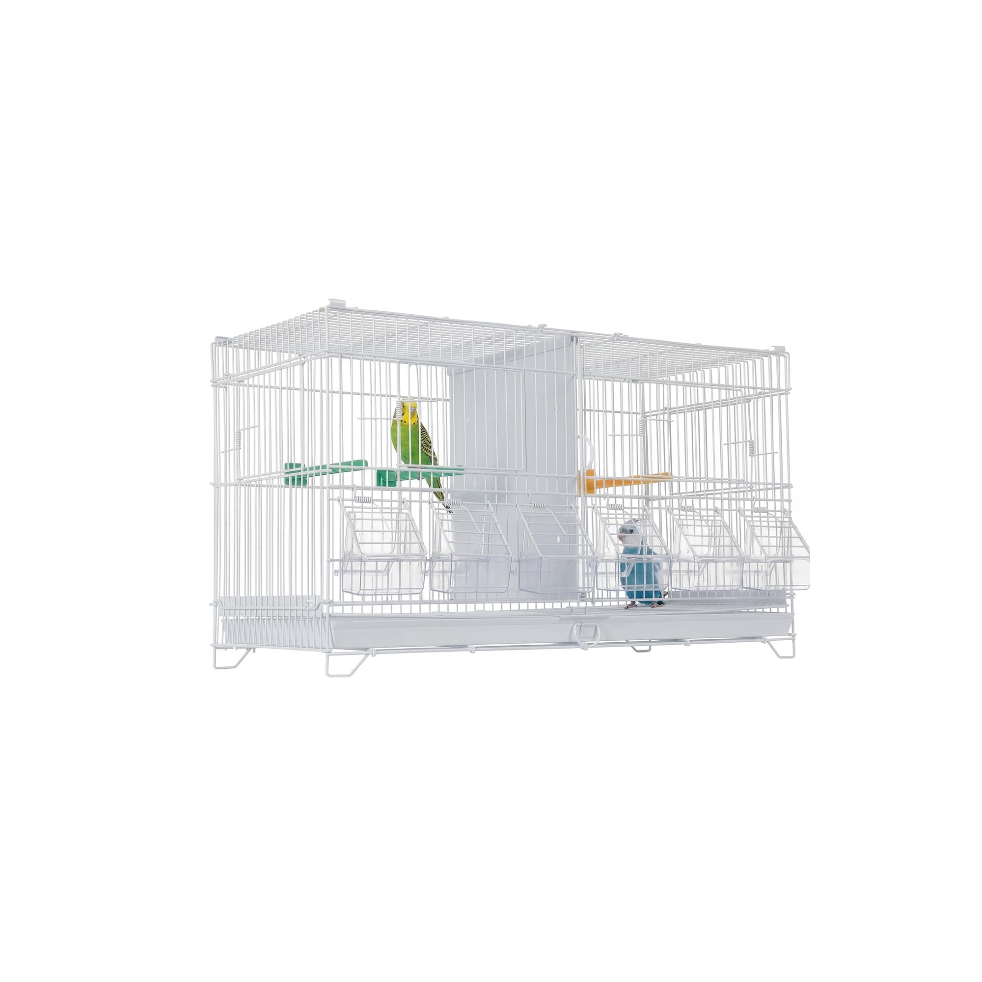 Bird Cage – 23 Inch L Stackable Breeding Bird Cage, Divided Breeder Cage with Individual Removable Tray – for Conure, Macaw, Budgie, Cockatiel, Lovebirds, Parakeet