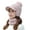 Pink, variant on Dengjunhu 1 Set Women Winter Hat Scarf Set Ski Ear Flaps Caps Dual Layered Fleece Lined Pompoms Solid Color Autumn Winter Adults Knit Cap Scarf Kit for Outdoor