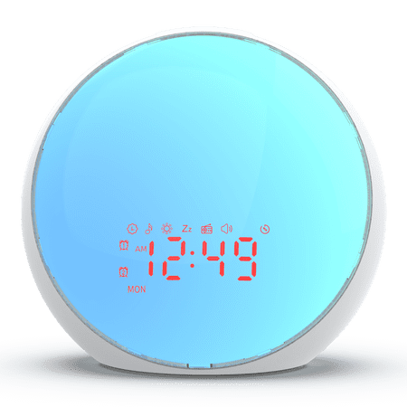 Sunrise Clock with White Noise Sound Machine for Bedroom Alarm Clock