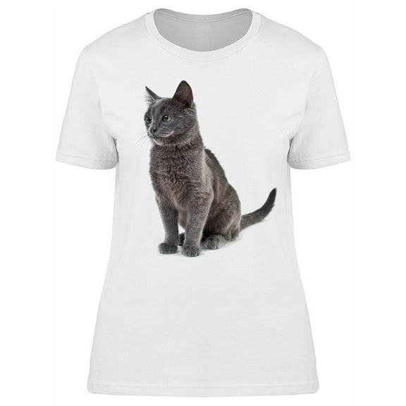 Dark Gray Russian Kitty Beauty T-Shirt Women -Image by Shutterstock, Female Small