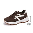 thumbnail image 7 of Rokment Running Walking Shoes for Women Fashion Skateboard Sneakers Spring Fall Comfortable Casual Suede Platform Jogging Chunky Tennis Non Slip Work Footwear Brown Size 6.5, 7 of 7