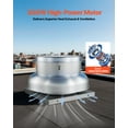 thumbnail image 2 of VEVOR Roof Exhaust Fan, Attic Vent Fan with High-Power Motor, 24.8inch Fan Base Heavy-Duty Aluminum Alloy, Speed Control Adjustable Airflow 1500/2600CFM, Compact for Garage,Kitchen,Bathroom,Silver, 2 of 9