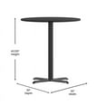 thumbnail image 5 of 30" Round Natural Laminate Table Top With Bar Height X Base - Bar Height Restaurant Table, 5 of 5